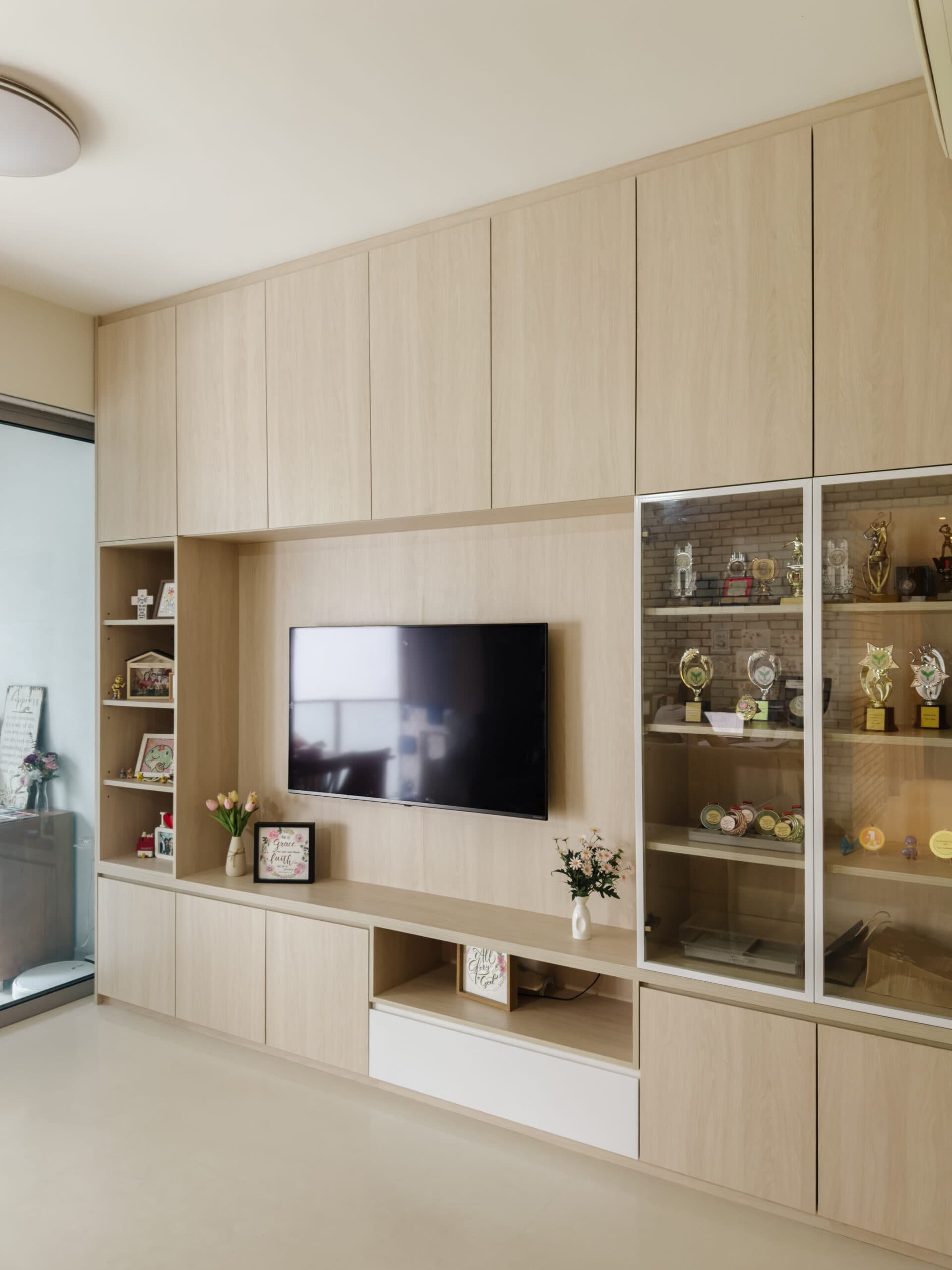 Console with Display Shelves